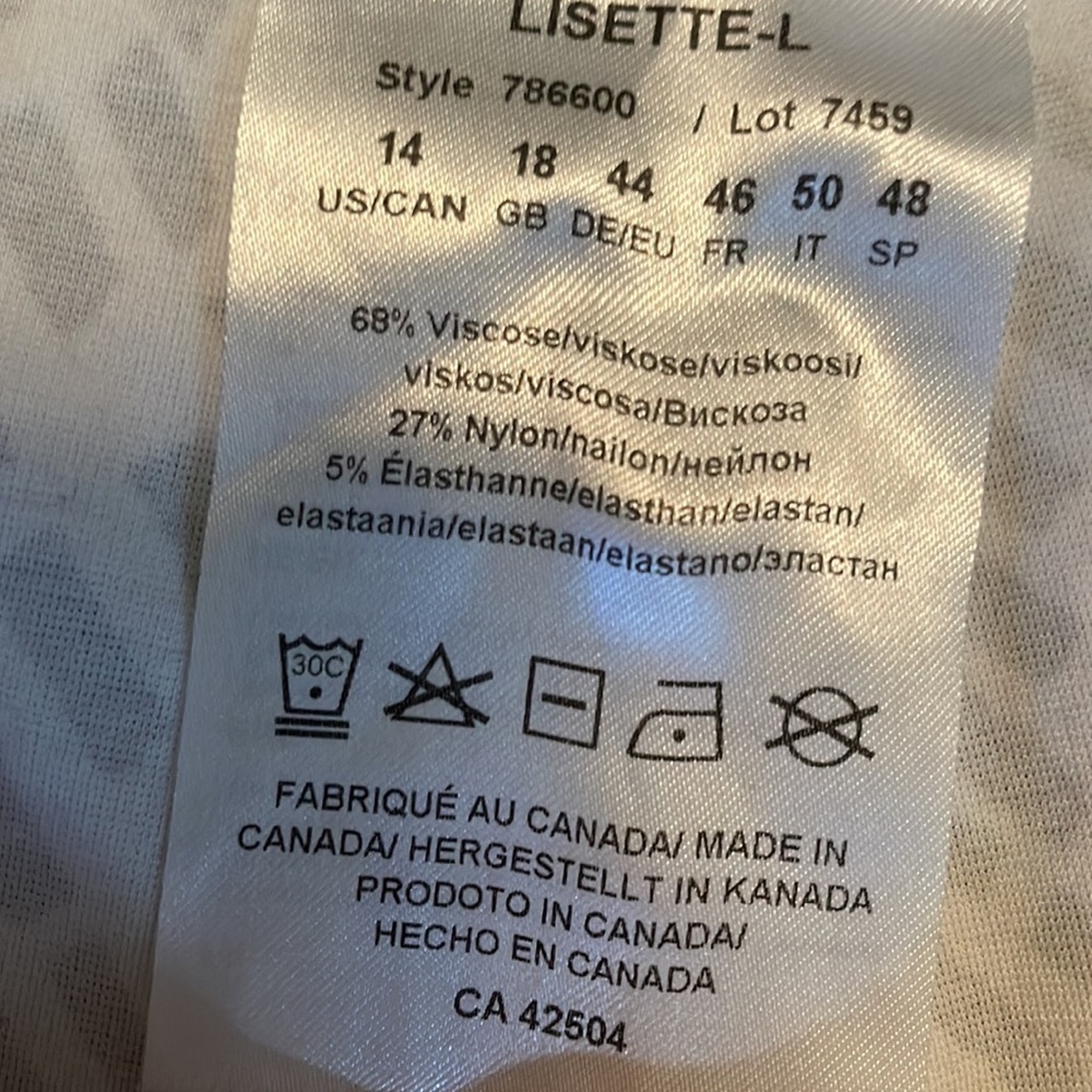 Lisette L Montreal pants sz 14 Pull-on, Stretchy Soft, Cropped, White & black - Picture 3 of 8